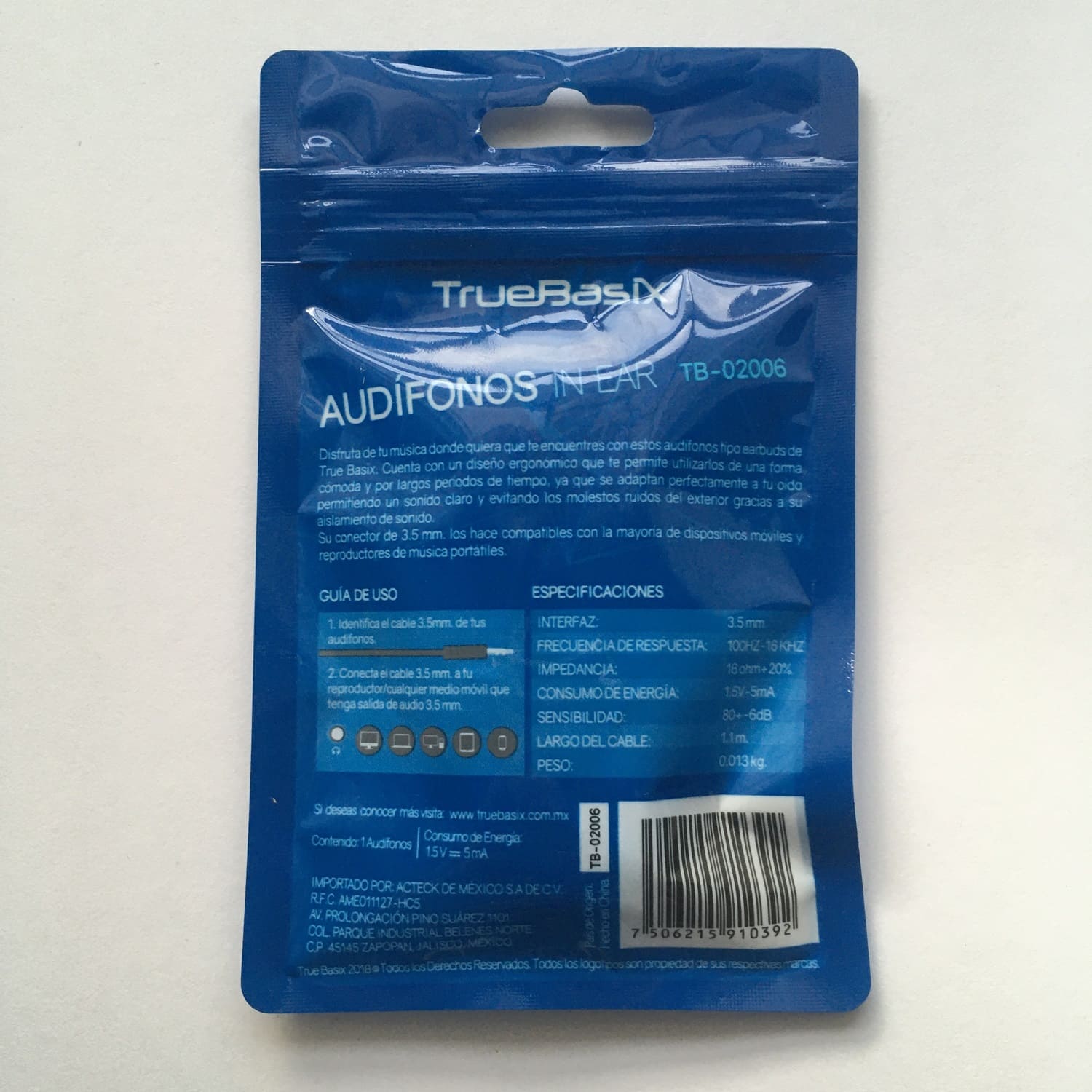 Audifonos TrueBasic TB-02006