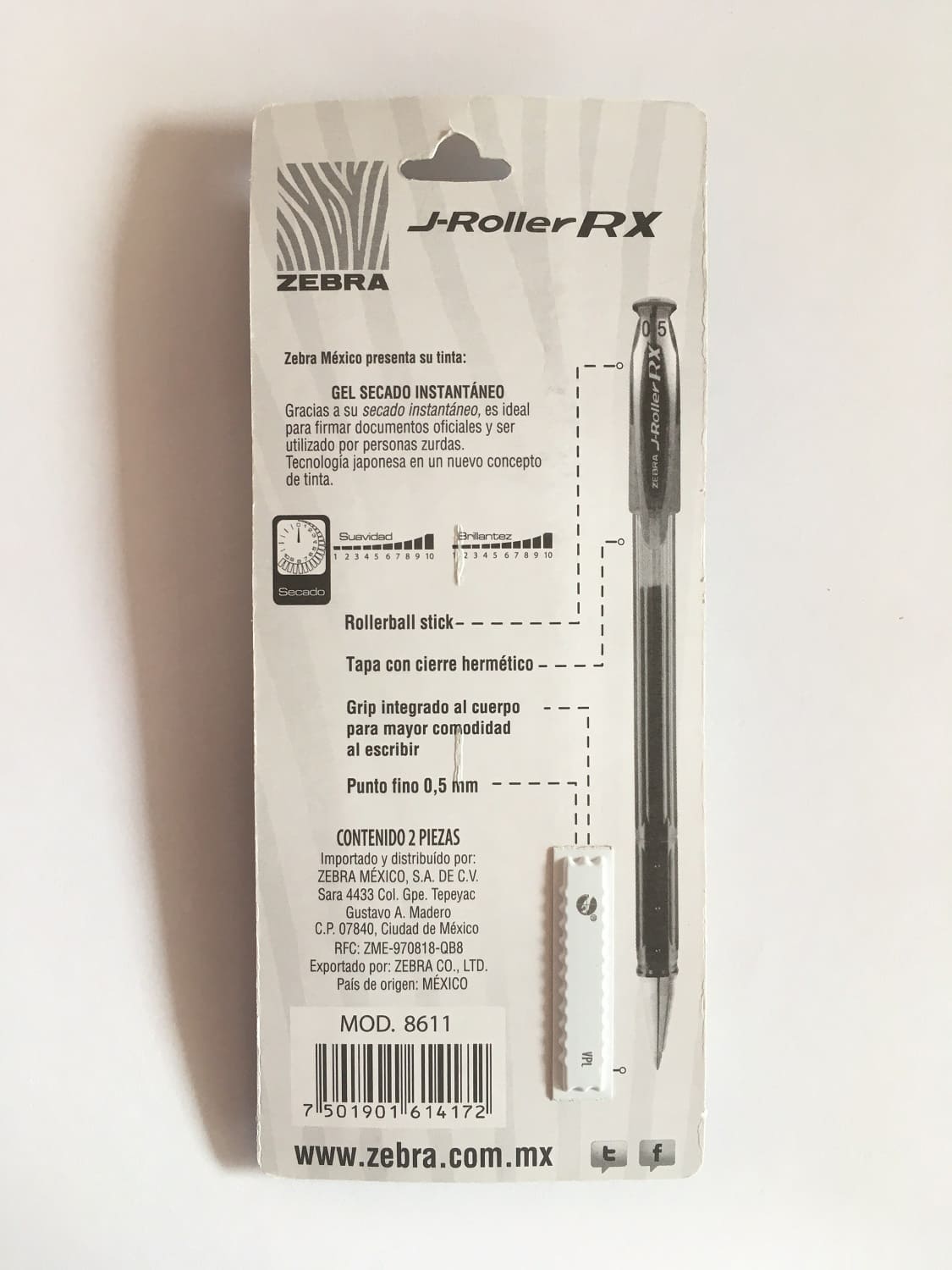 Boligrafo rollerball stick Azul 0.5 2 zebra