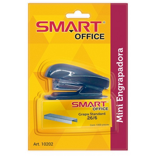 Engrapadora de Plástico Mini Negro C/1000 Grapas Smart 10202 – PC-ELECTRÓN